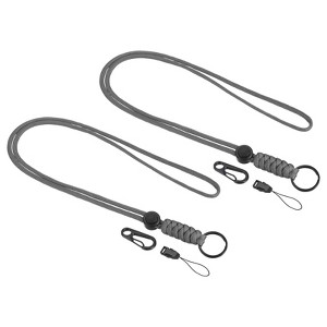 Unique Bargains Badge Lanyard Necklace Keychain Cord Metal Clasp Strap for Key Whistle ID Card Badge Holder 2 Pcs - 1 of 4