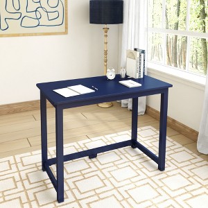 Plank+Beam Solid Wood Writing Desk, Simple Desk for Bedroom, Home Office Study Desk, 39.5" - 1 of 4