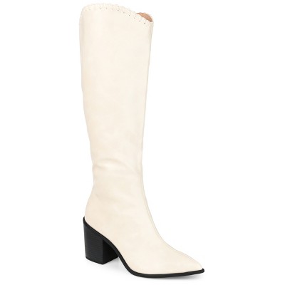 Journee Collection Women's Daria Stacked Heel Knee High Boots