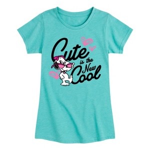 Girls' - Peanuts - Cutesy New Cool Fitted Short Sleeve Graphic T-Shirt - 1 of 4