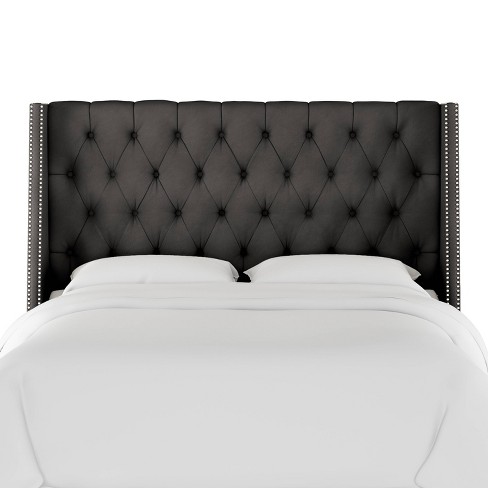 Grey diamond deals tufted headboard