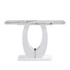 Vynxaria Modern Glossy White Rectangular Counter Bar Table - Compact Space-Saving for Living Room, Bedroom, Office & More - 3 of 4