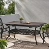 Dining Table, Iron Frame Kitchen Table, Scalable Outdoor Dining Table WithStorage Basket, Acacia Wood Countertop Table - 3 of 4