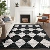 Machine Washable Checkered Rug - Non-Slip, Stain-Resistant, No-Shedding for Dining, Living Room, Bedroom - Easy Clean High Traffic Area Rug - 2 of 4