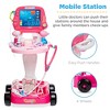 Best Choice Products Play Doctor Kit for Kids, Pretend Medical Station Set with Carrying Case, Mobile Cart - 3 of 4