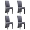 vidaXL Dining Chairs 4 pcs Gray Faux Suede Leather - 2 of 4
