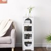 Acekool Bathroom Floor Cabinet with 4 Drawers, Semi-Transparent Sunbreak Panels&Waterproof White Finish – Compact Storage for Bathroom, Living Room - 2 of 4