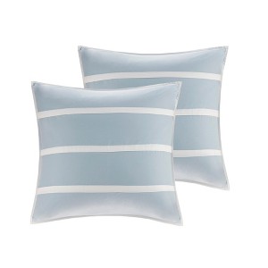 LIVN CO. Coastal Striped Euro Sham Blue/White - 1 of 3