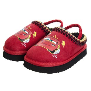 Disney Cars Snow Boys Slippers Lightning Mcqueen Boots Faux Fur Winter Mules Cozy Warm House Shoes (Toddlers) - 1 of 4