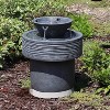Sunnydaze 20"H Electric Resin 2-Tier Round Bird Bath Outdoor Water Fountain with LED Lights - 4 of 4