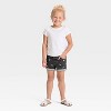 Toddler Girls' Floral Embroidered Denim Shorts - Cat & Jack™ Black - 3 of 4