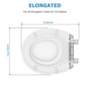 Toilet Seat, Quiet and Soft-Close, Safe PP Material, with Accessories, Easy to Install and Remove, Universal Design, Suitable for Standard Toilets - 2 of 4