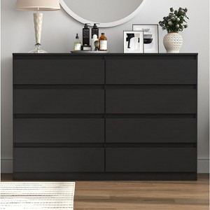 Resenkos Mid Century Modern 8 Drawer Dresser for Bedroom with Hidden Handle - 1 of 4