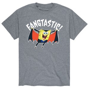 Men's - SpongeBob SquarePants - Halloween Fangastic Vampire Spongebob Short Sleeve Graphic T-Shirt - 1 of 4