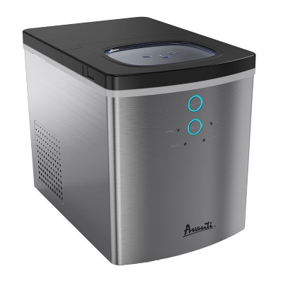 Avanti IM1211B-IS Portable Countertop Design Stainless Steel Housing Automatic Ice Maker, Silver