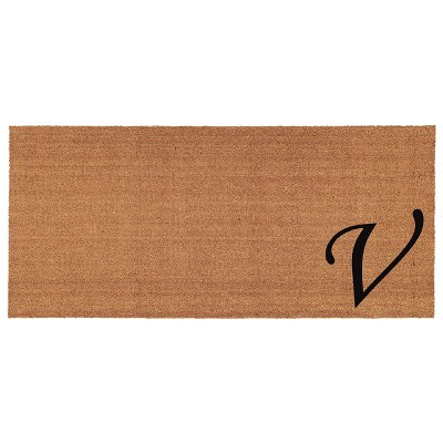 Calloway Mills 153622448V Urban Chic Monogram Doormat 2 ft. x 4 ft. (Letter V)