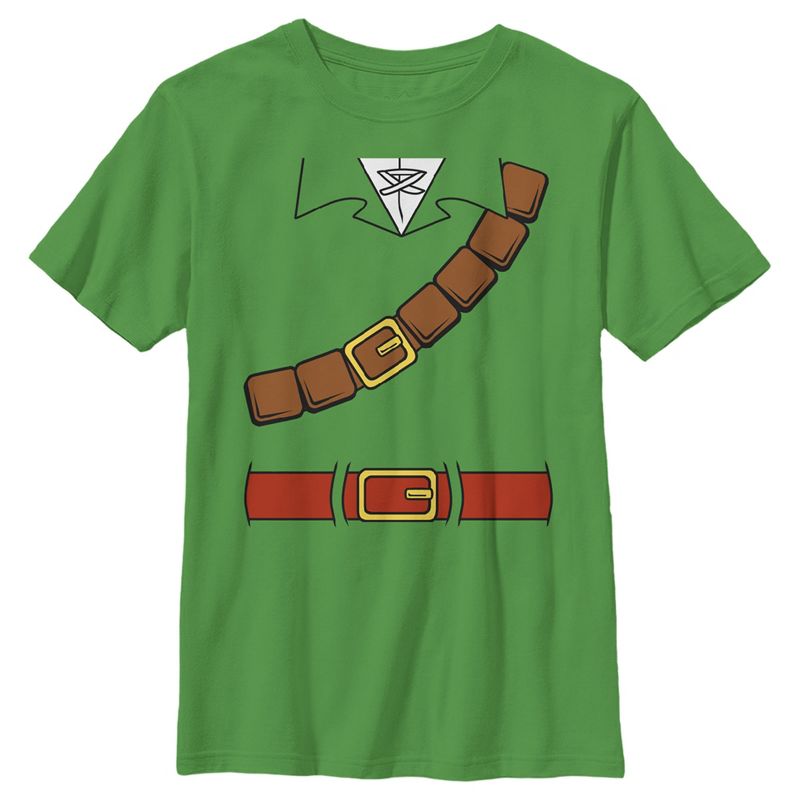 Boy's Nintendo Halloween Link Belt Costume T-Shirt, 1 of 5