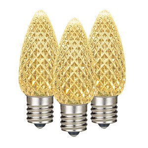 Novelty Lights C9 LED Faceted Christmas Replacement Bulbs Dimmable 25 Pack - 1 of 4