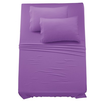 6 Piece Bed Sheet Set Ultra Soft Brushed Microfiber Solid Sheets with Pillow Cases - Lux Decor Collection