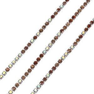 Unique Bargains Clothing Decoration Crystal Rhinestone Sew on Close Claw Chain Trim - 1 of 4