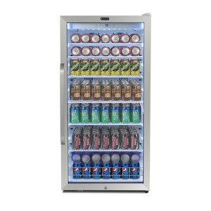 Whynter CBM-1060XLW Commercial 10.6 cu. ft. Stainless Steel Commercial Beverage Merchandiser Display Refrigerator with Superlit Door and Lock - 1 of 1