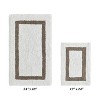 Hotel 2 PC Bath Rug 100% Premium Cotton Tufted Weave Two Tone Reversible Bathroom Rug, Super Soft Absorbent, Machine Washable Bath Mat - 2 of 4