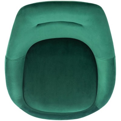 Emerald Velvet and Black Metal Counter Stool