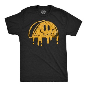 Mens Dripping Taco Smile Funny T Shirts Mexican Food Graphic Tee For Men - Crazy Dog Men's T Shirt - 1 of 4