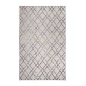 Modern Diamond Lattice Indoor Outdoor Runner or Area Rug by Blue Nile Mills - 1 of 4