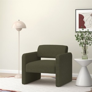 Accent Chair, Modern Single Sofa Chair, Upholstered Comfortable Backrest Chair With Armrests - 1 of 4