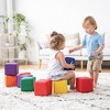 ECR4Kids SoftZone Patchwork Toddler Foam Block Playset, Soft Building Blocks, 12-Piece - 4 of 4