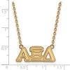 Black Bow Jewelry 14k Yellow Gold Plated Sterling Silver Alpha Xi Delta Greek Life Necklace 18 Inch - 2 of 4