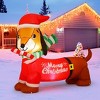 Paaaawaters 5 FT Christmas Inflatables Dog Outdoor Decorations Dachshund Dog Blow Up Yard Christmas with Built-in LEDs - 4 of 4