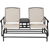 Tangkula Patio Loveseat Rocking 2 Person Outdoor Double Glider Chair With Center Table - 4 of 4