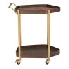 Stela Bar Cart 26.8"H Walnut – MDF Shelves with Walnut Veneer & Steel Frame, Modern Rolling Storage Cart By Zuo Modern - 2 of 4