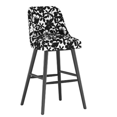 Rounded Back Barstool Shadow Poppy Black - Skyline Furniture