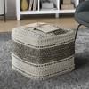 Heyfield Square Pouf Earth Tone Brown - WyndenHall: Contemporary Style, Wool Upholstered, No Assembly Required - 2 of 4