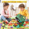 Skirfy 67PCS Dinosaur Toys for Kids, Realistic Dino Figures Set with Eggs&Trees&Fence Playset, Great Gift for Toddler Boys & Girls, Dark green - 4 of 4