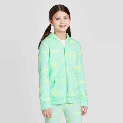 girls zip up fleece