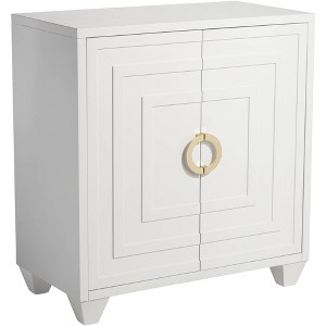 55 Downing Street Bertolli 30" Wide White Modern Luxe Accent Cabinet - 1 of 4