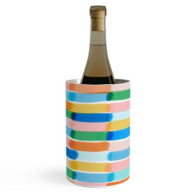 Jacqueline Maldonado Dreamy Watercolor Dashes Multi Wine Chiller - Deny Designs