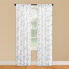 Collections Etc Sheer Floral Embroidered Rod Pocket Curtains - 2 of 4