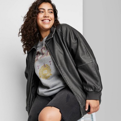 Plus size bomber store jacket