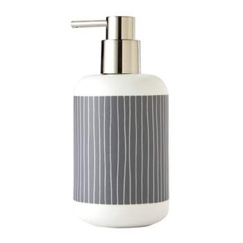 Pinstripe Row Soap Dispenser Gray - SKL Home