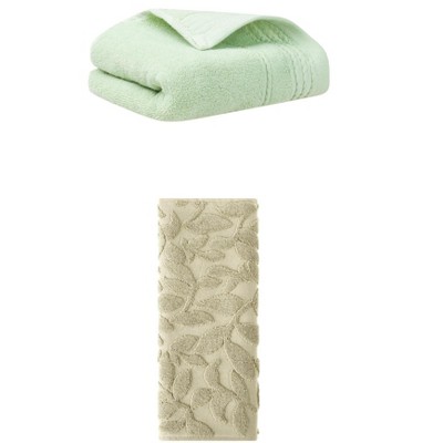 REGALWOVEN Absorbent Quick Drying Bathroom Hand Towels 14" x 30" 2 Pcs