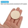 Unique Bargains DIY Natural Rustic Round Wood Slices 100 Pcs - 4 of 4