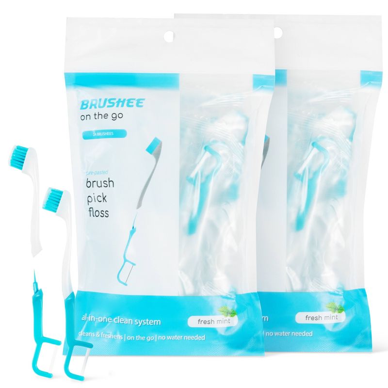 Brushee 3-in-1 Disposable On-The-Go Toothbrush, 1 of 10