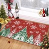 Coolmee Christmas Tree Snowflake Non Slip Kitchen Rugs ,  Forest Washable Kitchen Runner Rug Sets for Winter New Year Xmas Party Green - 3 of 4