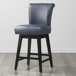 Spruce&Spring Upholstered 26-inch Counter Height Swivel Barstool - 1 of 4