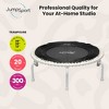 JumpSport 350 PRO Fitness Trampoline, Cardio Workout, No-Tip Arched Legs Home Gym Equipment with Adjustable Bungees & 60 Day Trial Video, 39", White - 2 of 4